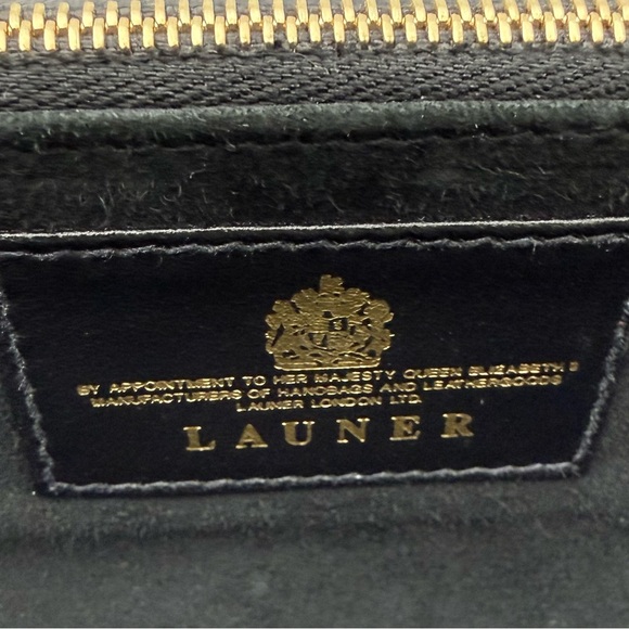 LAUNER • JASMINE Zip Clutch Wallet in Black • Royal Warrant H.M. QUEEN ($735+) - Picture 4 of 16